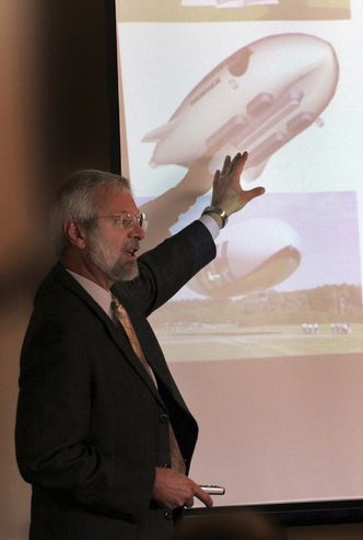 U of M's Barry Prentice has been promoting airships for 15 years. KEN GIGLIOTTI / WINNIPEG FREE PRESS