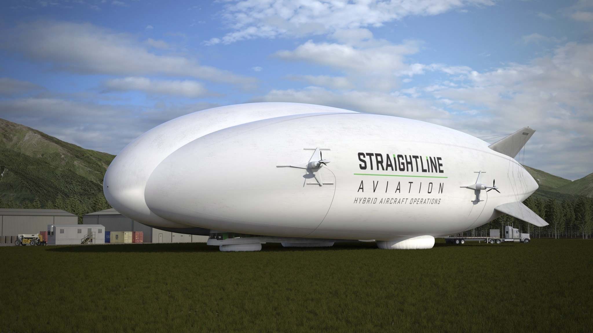 A Straightline Aviation hybrid aircraft is shown in a handout photo.