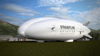 A Straightline Aviation hybrid aircraft is shown in a handout photo. Lockheed Martin has an agreement to sell 12 Hybrid Airships to a U.K. company is expected to transport good around the world including the oil sands and Canada's north.THE CANADIAN PRESS