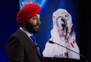 Innovation minister Bains announcing an open call for two new astronauts at the Canadian Aviation and Space Museum on Friday, June 17th. As outlined in the June 17th, 2016 Canadian Press article, "Canadian Space Agency seeks polite astronauts to join space program," applications for two new astronaut openings are being accepted until Aug. 15th, and "the more stereotypically Canadian the astronaut-hopefuls are, the better." For a more formal perspective on the application process, check out the CSA web page on astronaut recruitment. Photo c/o Adrian Wyld / Canadian Press.