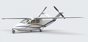 Illustration: John MacNeill. Submitted to a NASA competition for students, the design for this electric aircraft had to meet certain requirements, the most important of which was that it could be manufactured within five years.