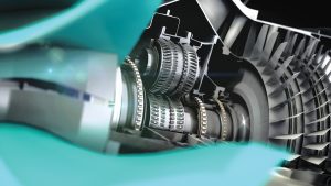 Versions of the power gearbox under test in Dahlewitz, Germany, will feature in the UltraFan. Credit: Rolls-Royce Concept