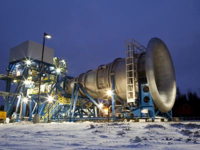 The GLACIER Testing Facility in Thompson, MB at night